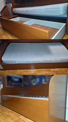 Letto singolo con cassettone