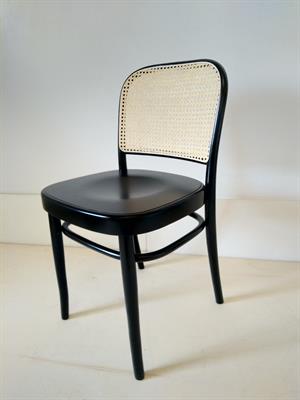 1 Sedia Mai Usata stile Thonet seduta Legno laccata nera