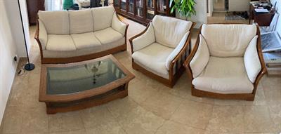 Set divano poltrone tavolino Mobil Girgi in Rovere