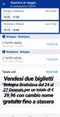 Due biglietti Bologna Bratislava dal 24 al 27 Gennai