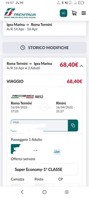 Biglietti treno Roma Rimini