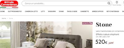 Letto matrimoniale contenitore Stone