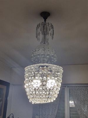 Lampadario vintage in vetro di murano
