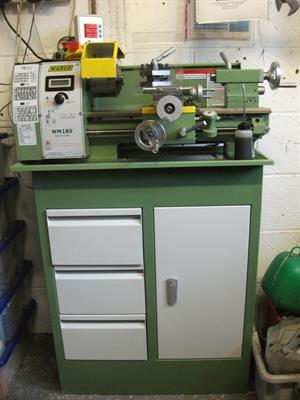 Tornio, lavorazione dei metalli, Warco WM 180, velocità vari
