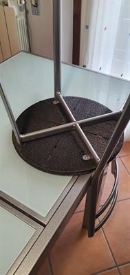 4 sedie Calligaris e tavolo allungabile cristallo, color caffè - Foto 4