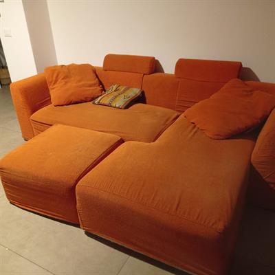 Divano componibile usato buono stato, colore Arancio - Foto 2
