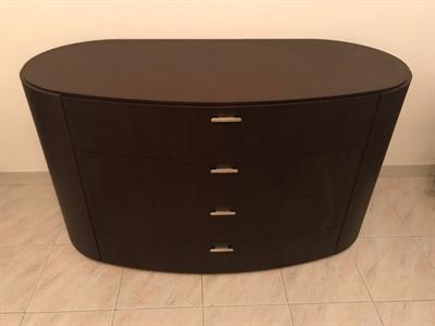 Cassettiera grande ovale wengé
