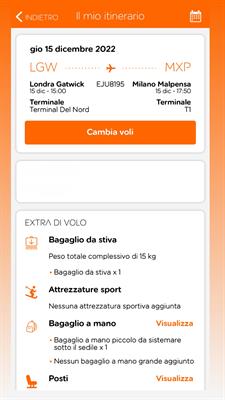 1 bigletto da Londra LGW a Milano MXP