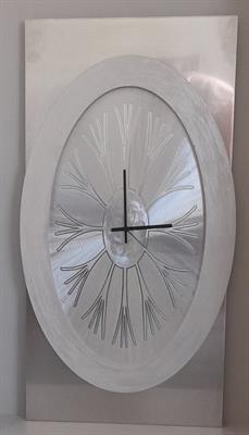 OROLOGIO DA PARETE DESIGN “ROSONE” SU BASE SILVER
