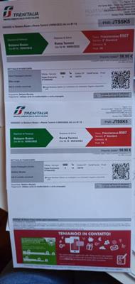 Biglietti treno Bolzano-Roma