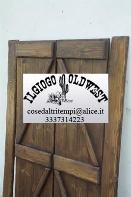 Porta saloon modello vecchio fienile stalla, in legno - Foto 3